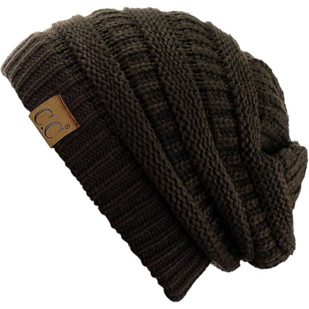 Trendy Warm Chunky Soft Stretch Cable Knit Beanie